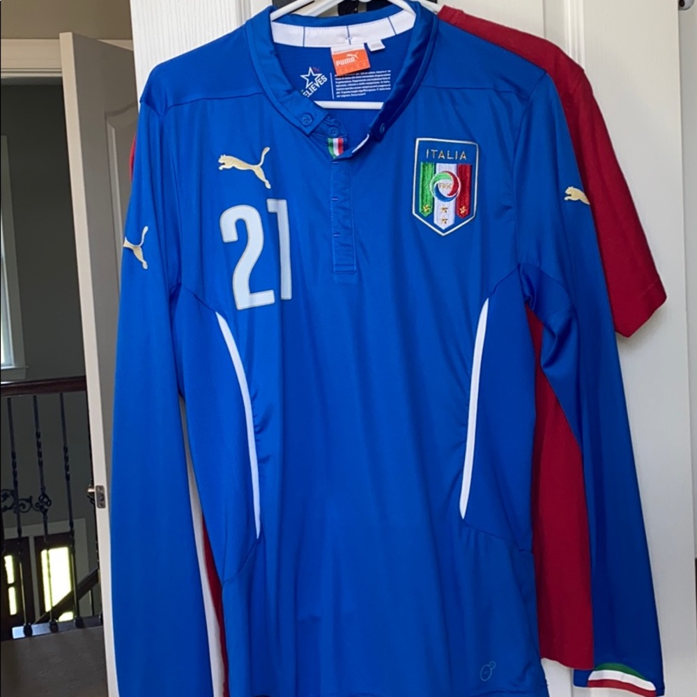 Italy Andrea Pirlo Long-sleeve soccer jersey